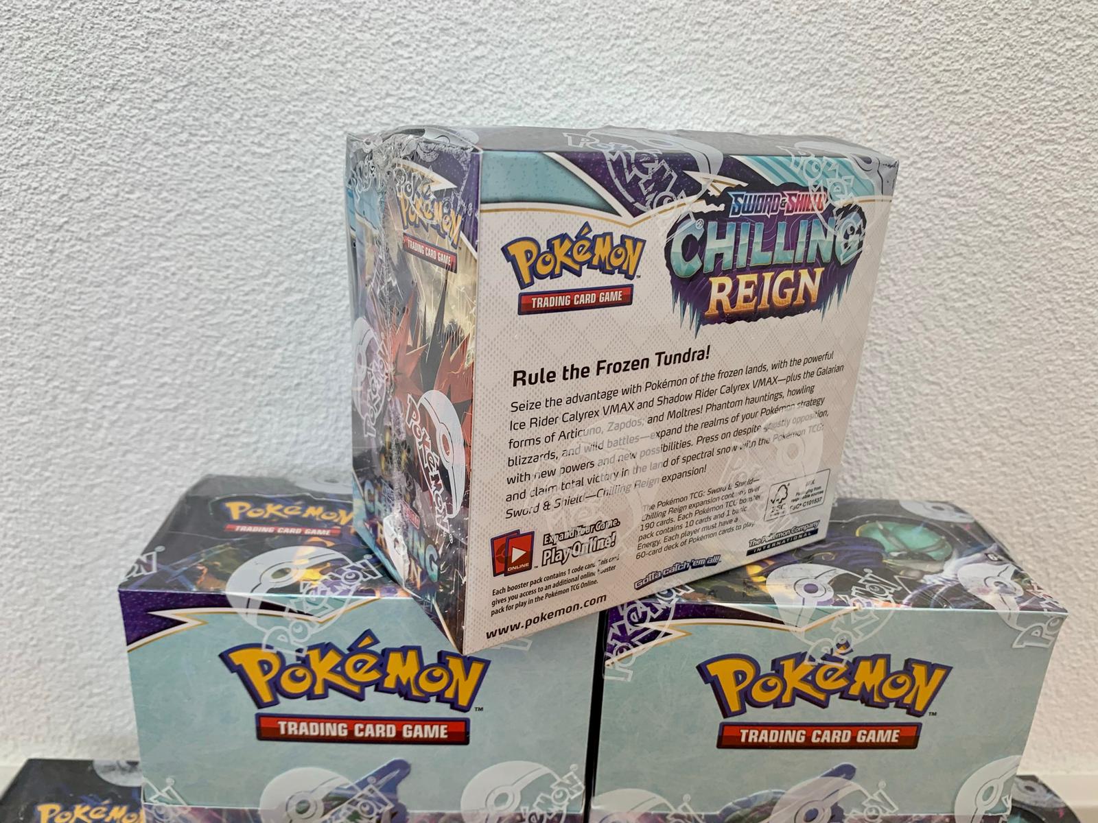 Pokémon Chilling Reign Booster Box Sealed English Sword & Shield