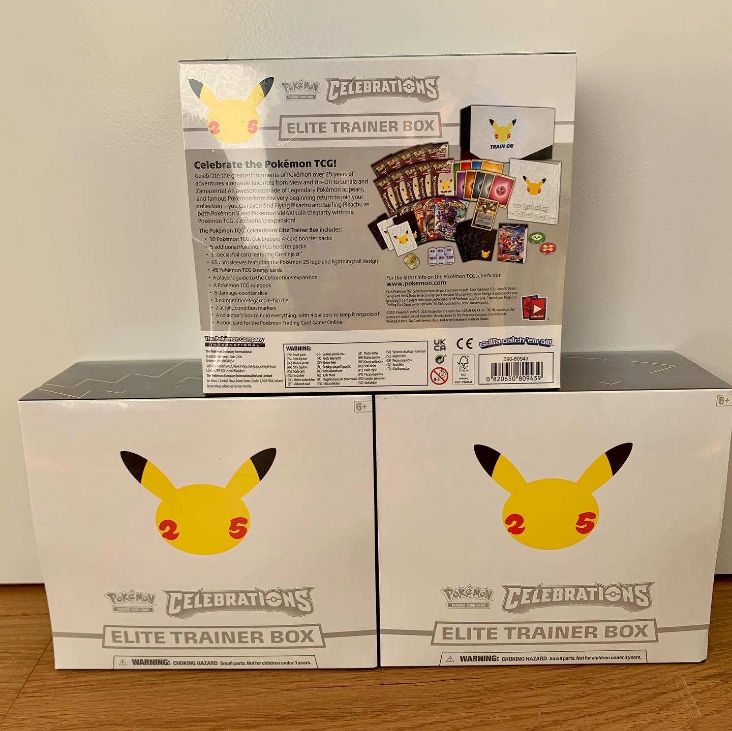 Pokémon TCG Celebrations Elite Trainer Box 25 Jaar Jubileum ETB